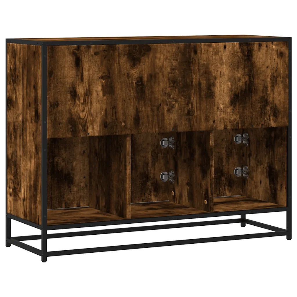 Credenza Rovere Fumo 100x35x76 cm in Legno Multistrato 849031