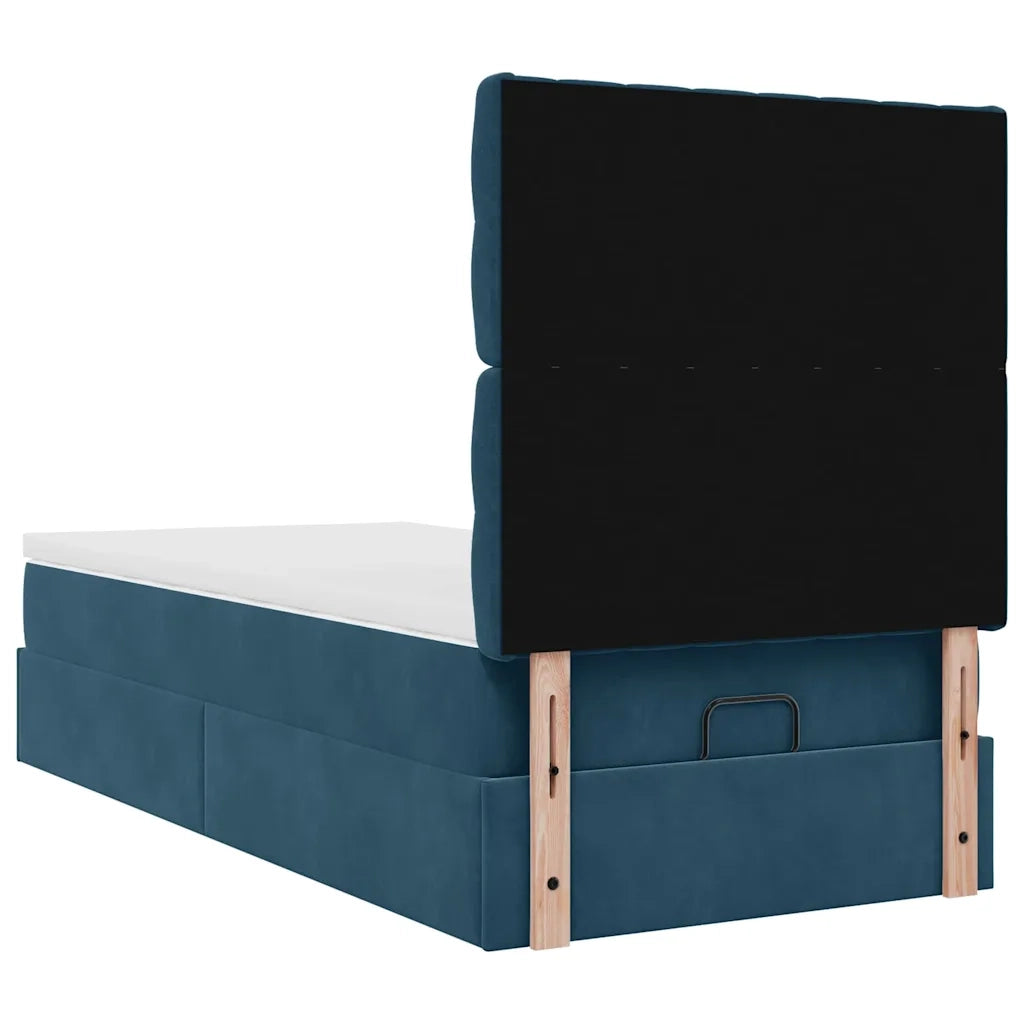 Struttura Letto Pouf con Materassi 90x200 cm in Velluto 3313521