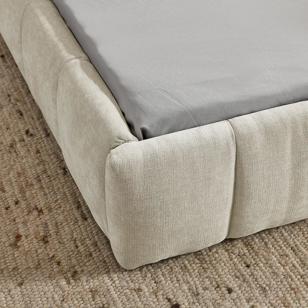 Letto bambino 90x200cm?- Xylo - chenille eucalipto beige