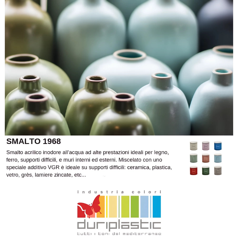 Smalto1968 base acqua vgr piastrelle ceramiche supporti difficili l 0.5 *** colore- acquamarina, confezione 1