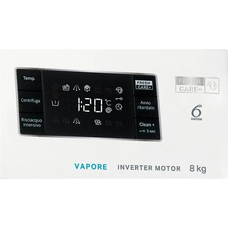 WHIRLPOOL FFB846SVIT LAVATRICE A LIBERA INSTALLAZIONE CON MOTORE INVERTER A VAPORE, CAPACITÀ 8KG 1400G CLASSE A