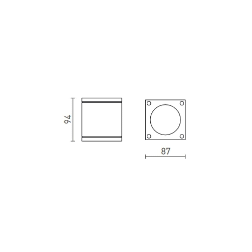 Faretto RODGE da soffitto grigio 230V GU10 35W IP54