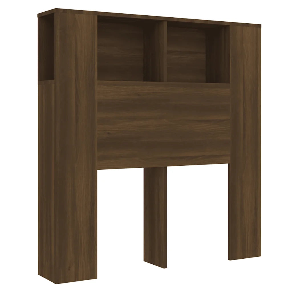 Testiera con Scomparti-Testata con Ripiani Rovere Marrone 100x18,5x102,5 cm