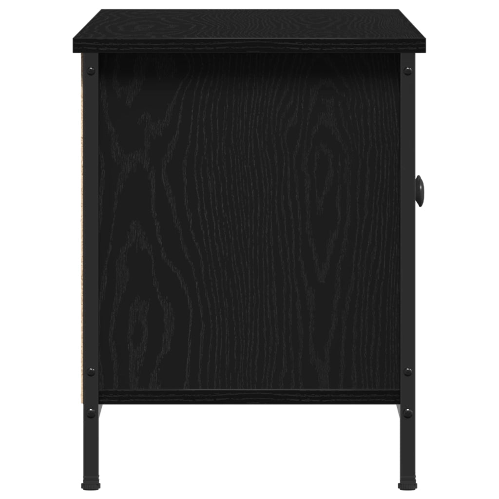 TV Stand in Rovere Nero Rovere Nero Truciolato, Metallo