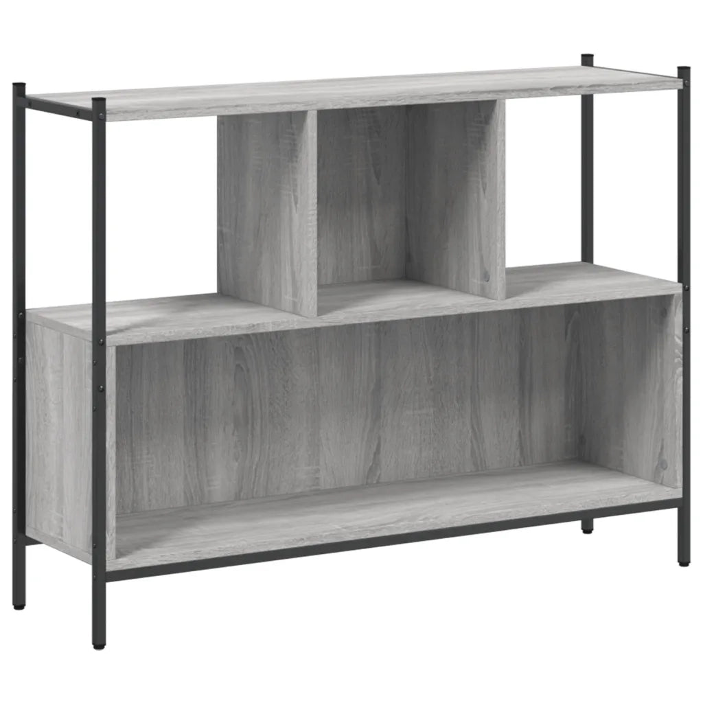 Libreria-Scaffale per Libri-Mobile di Stoccaggio Grigio Sonoma 102x28x77,5 cm in Legno Multistrato