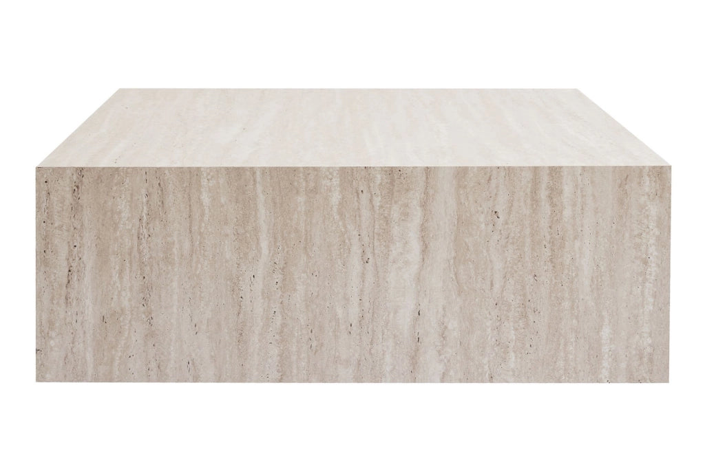 Tavolino in MDF "Prizma" - 90 x 90 x 35 cm - Travertino