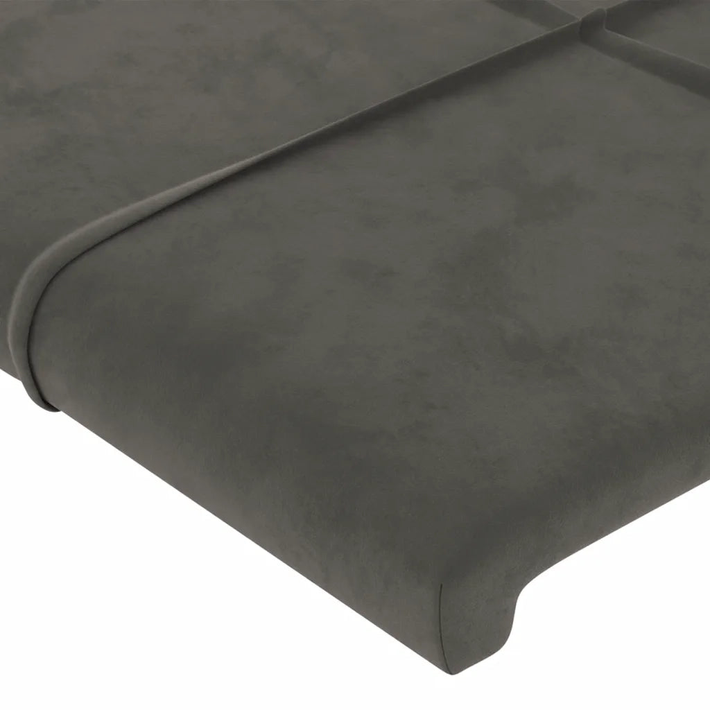 Testiera ad Orecchio Grigio Scuro 147x23x78/88 cm in Velluto 3117193