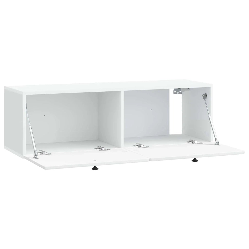 Mobile Porta TV da Muro-Credenza per TV sospesa 98 x 31 x 30 cm Bianco