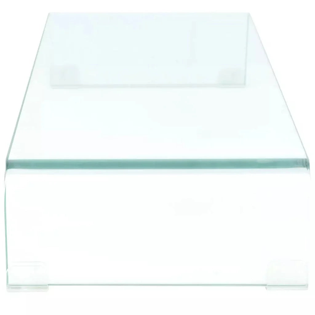 Pratico mobile porta TV/credenza di design per monitor da 70 cm vetro trasparente 2502255