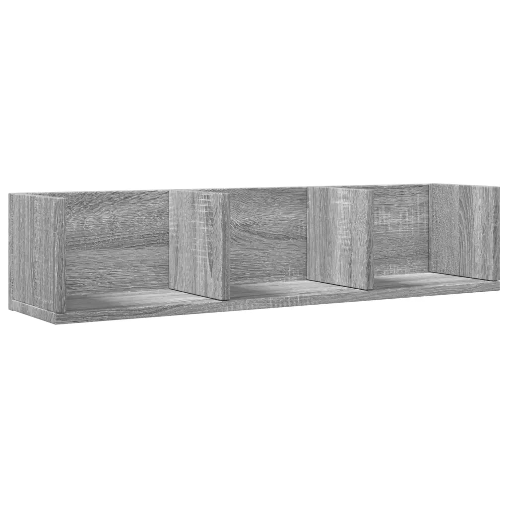Armadietto a Muro | Mobili Parete 2 pz Grigio Sonoma 75x18x16,5 cm in Multistrato