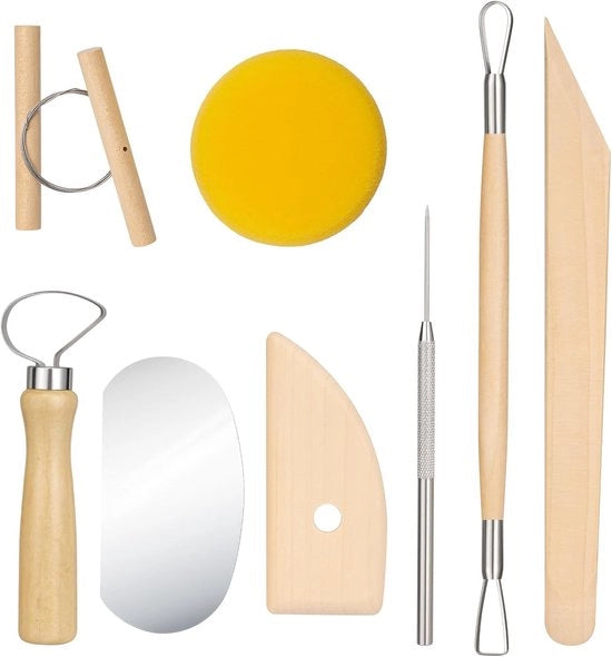 Sculptura in Argilla Gerecuperata - Set di Spatole per Modellare - Kit di Gerecuperazione Argilla - Set di Gerecuperazione Argilla Autosegna - Adatto per Adulti - Arte Ceramica, Creazione di Punti, Disegno, Modellazione, Formazione
