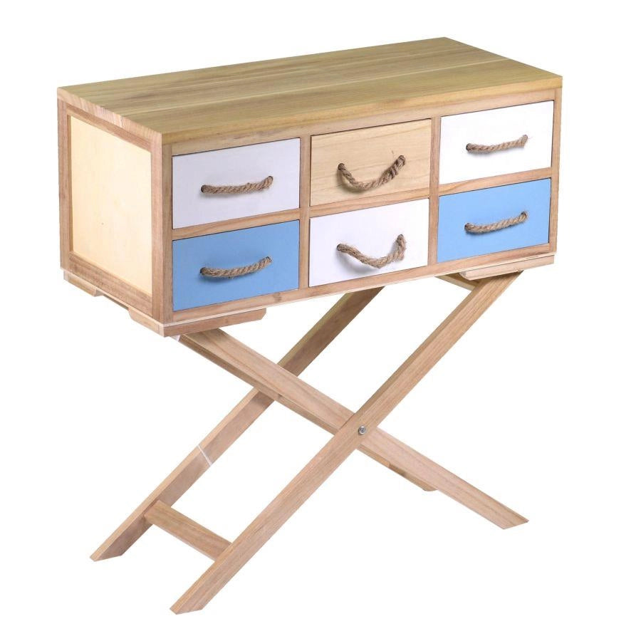 Cassettiera 6 Cassetti 67x30xh30/72 cm in Legno