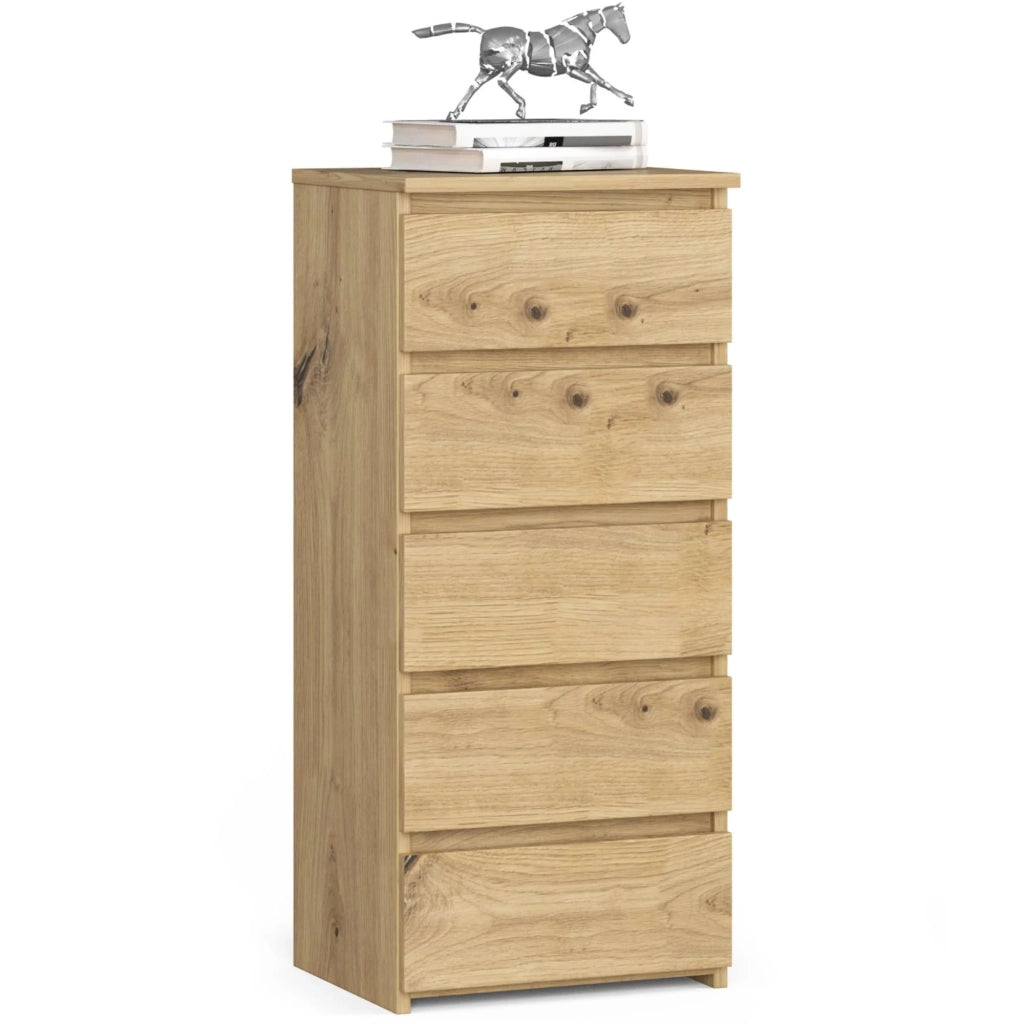 Cassettiera AKORD CL5 Cassettiera Quercia Artisan 40 cm 5 cassetti 40x35x92 cm