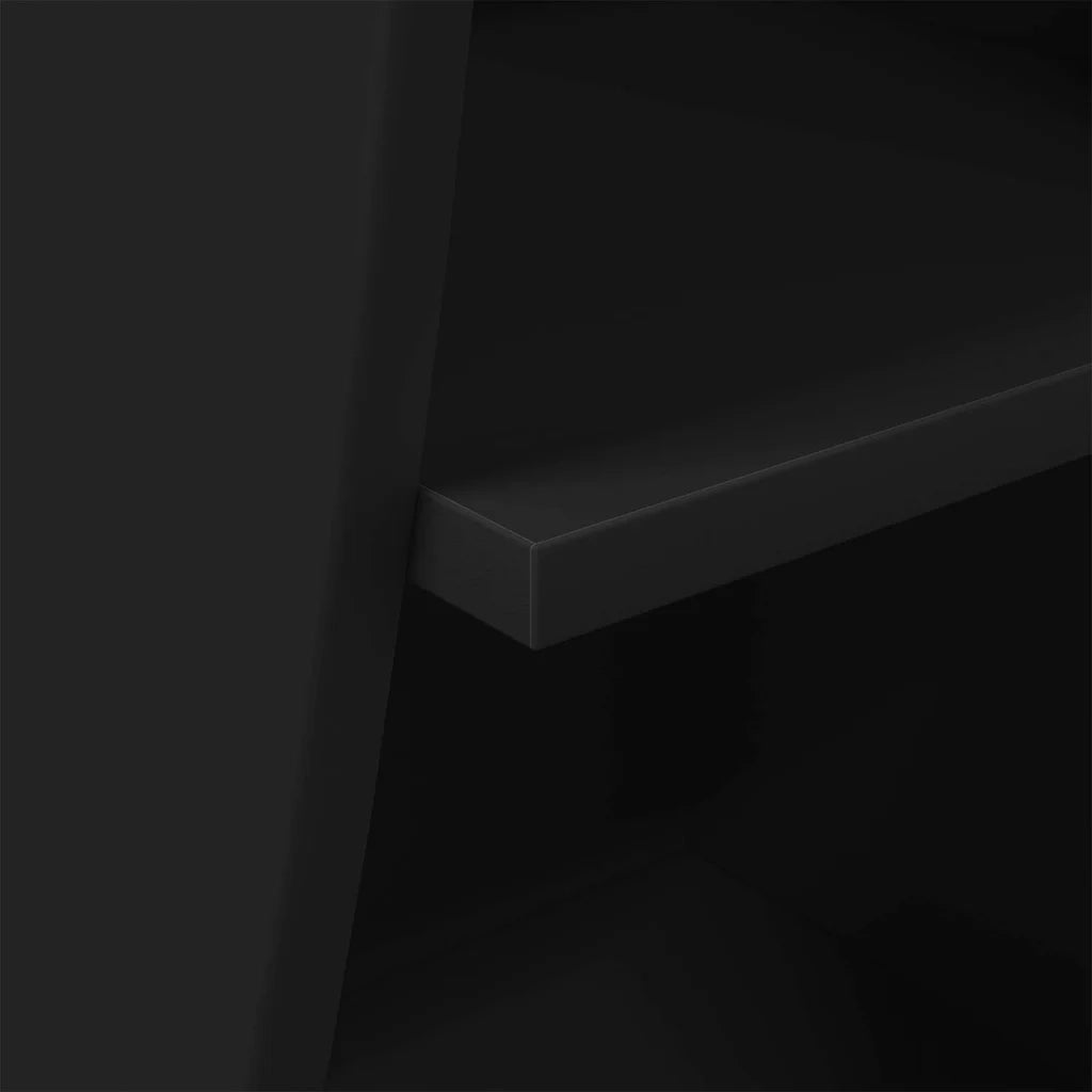 Mobile angolare Nero 32x32x102cm Legno multistrato
