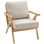 Poltrona in Tessuto Beige ¨C Zephmum ¨C 76x87x88cm