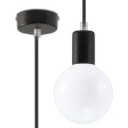 Lampada sospensione Nikolo nera metallo E27 Pure Lume