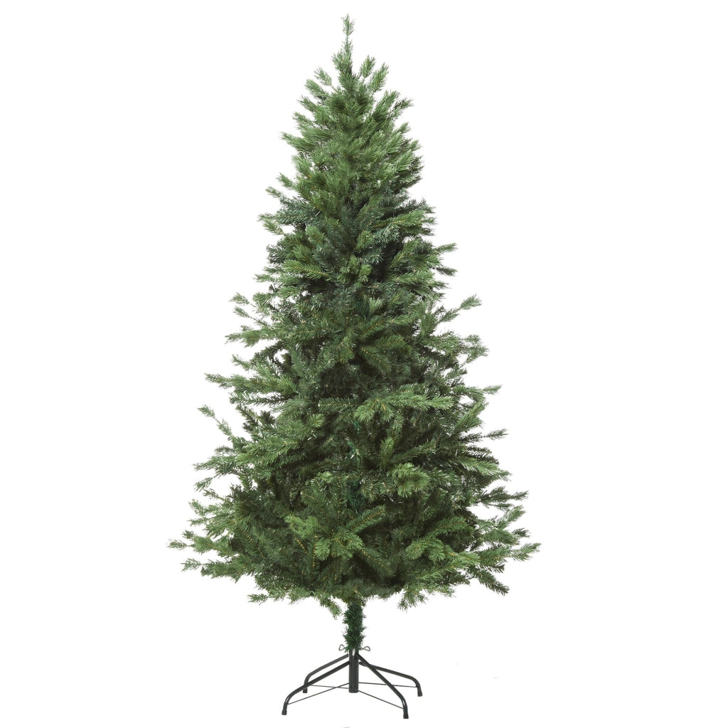 Albero di Natale Artificiale ¨C Zephmum ¨C Verde ?90x180 cm con Base Pieghevole