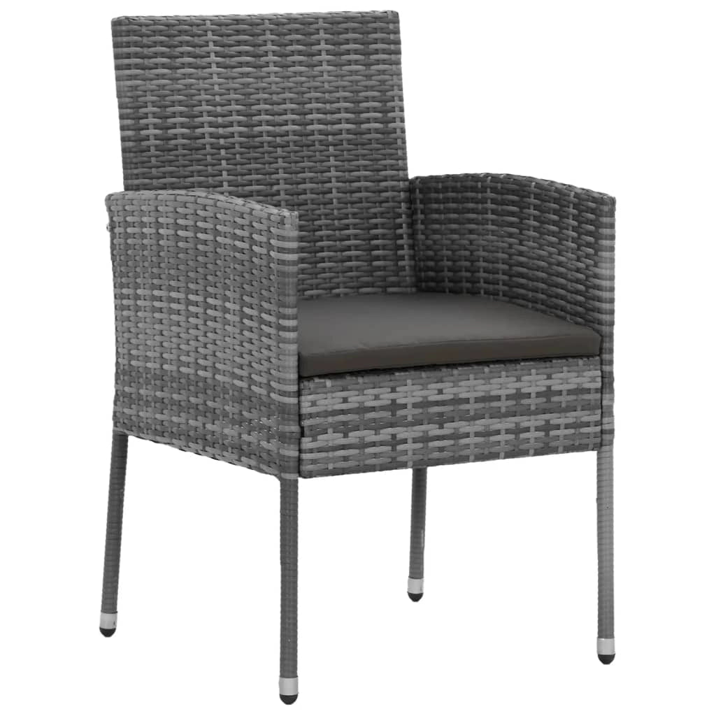 Set da pranzo da esterno 5 pz in polyrattan grigio 02_0014665