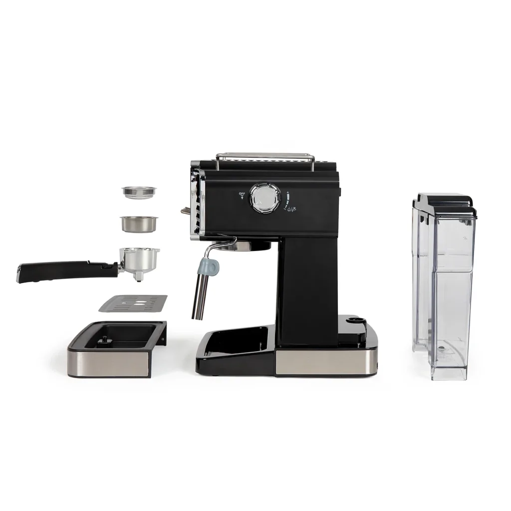 Livoo Macchina per Caffè Espresso con Montalatte 1,5 L 1350 W Nera 443489