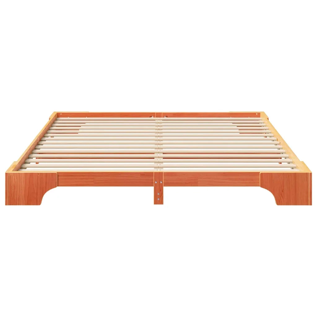 Struttura del letto Marrone 200 x 210 cm Pino massello 872910