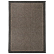 Tappeto da Esterni a Tessitura Piatta 120x170 cm Marrone Scuro cod mxl 67996
