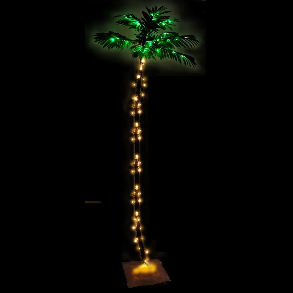 Palma con LED Bianco Caldo 136 LED 220 cm 345139