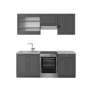 Cucina componibile Fame-Line Oro-antracite rustico/Antracite 200 cm, PL Marmo Vicco