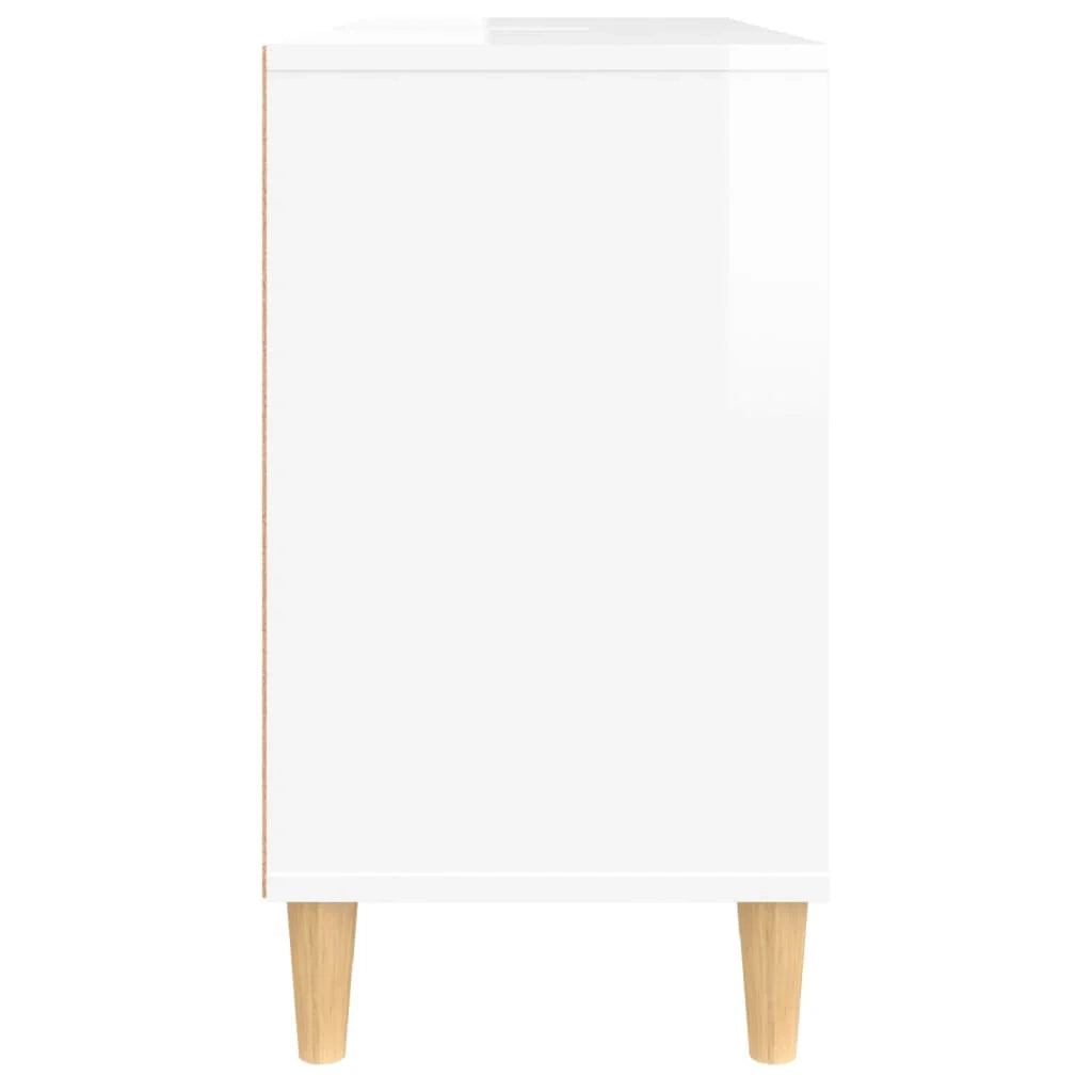 Mobile lavabo/lavabo 80 x 33 x 60 cm legno laccato bianco lucido 02_0006814