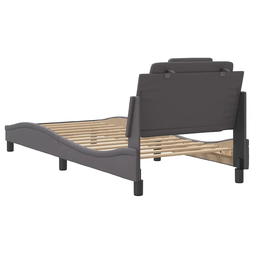 Giroletto Viana senza Materasso Crema 90x200 cm in Similpelle