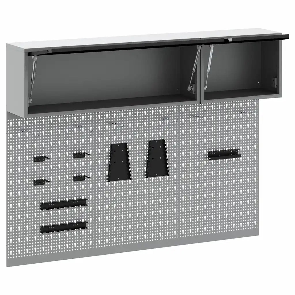 Set di armadi per attrezzi con lo scaffale 5 pcs Nero 3321412