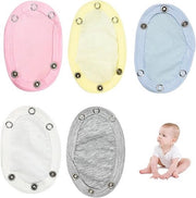 Estensione per Bodino - 13x9 Cm - Diametro a Croce di circa 9 Mm - Estensione per Onesie - Vestizione per Bambini - Estensioni per Vestiti, Bodino, Onesie, Camicia e Accessori - Unisex - Felpa a Doppia Facia in Cotone per Neonati