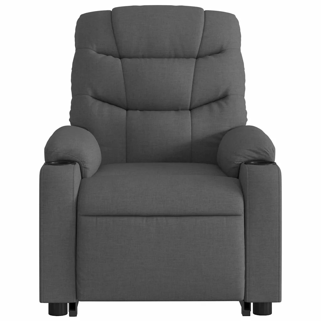 Poltrona Alzapersona Reclinabile Elettrica Grigio Scuro Tessuto 3206664