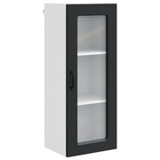 Mobile da cucina rettangolare moderno con ampio spazio contenitivo 40 x 31 x 100 cm realizzato in legno composito nero 02_0053774