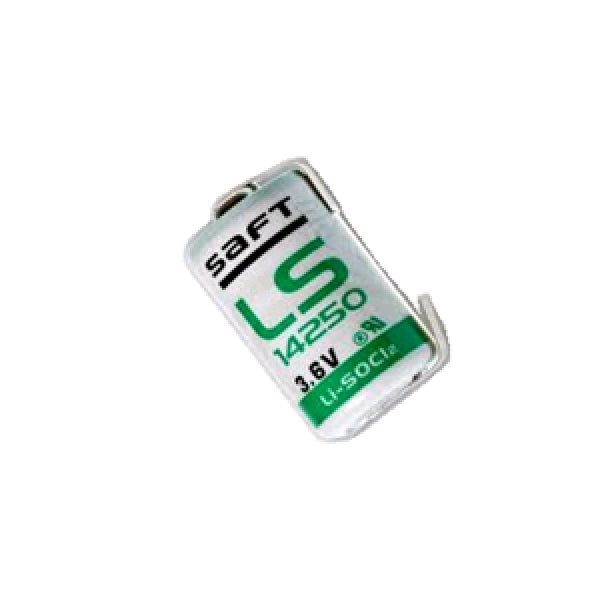 BATTERIA LITIO SAFT LS14250 1/2AA 3,6V 1,2 Ah CON LAMELLE