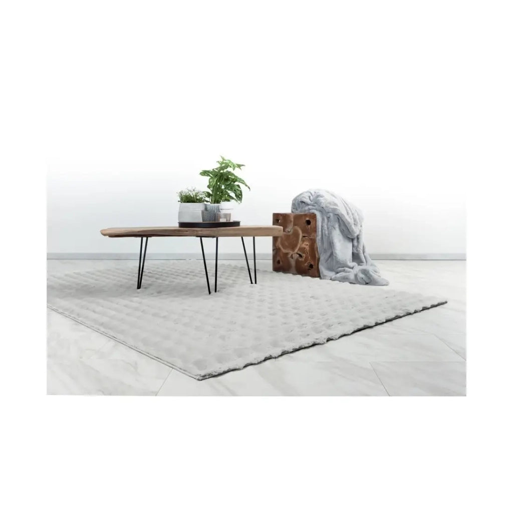 Tappeto 150x80cm, design H008Y colore argento - Comfort ed eleganza per il tuo interno