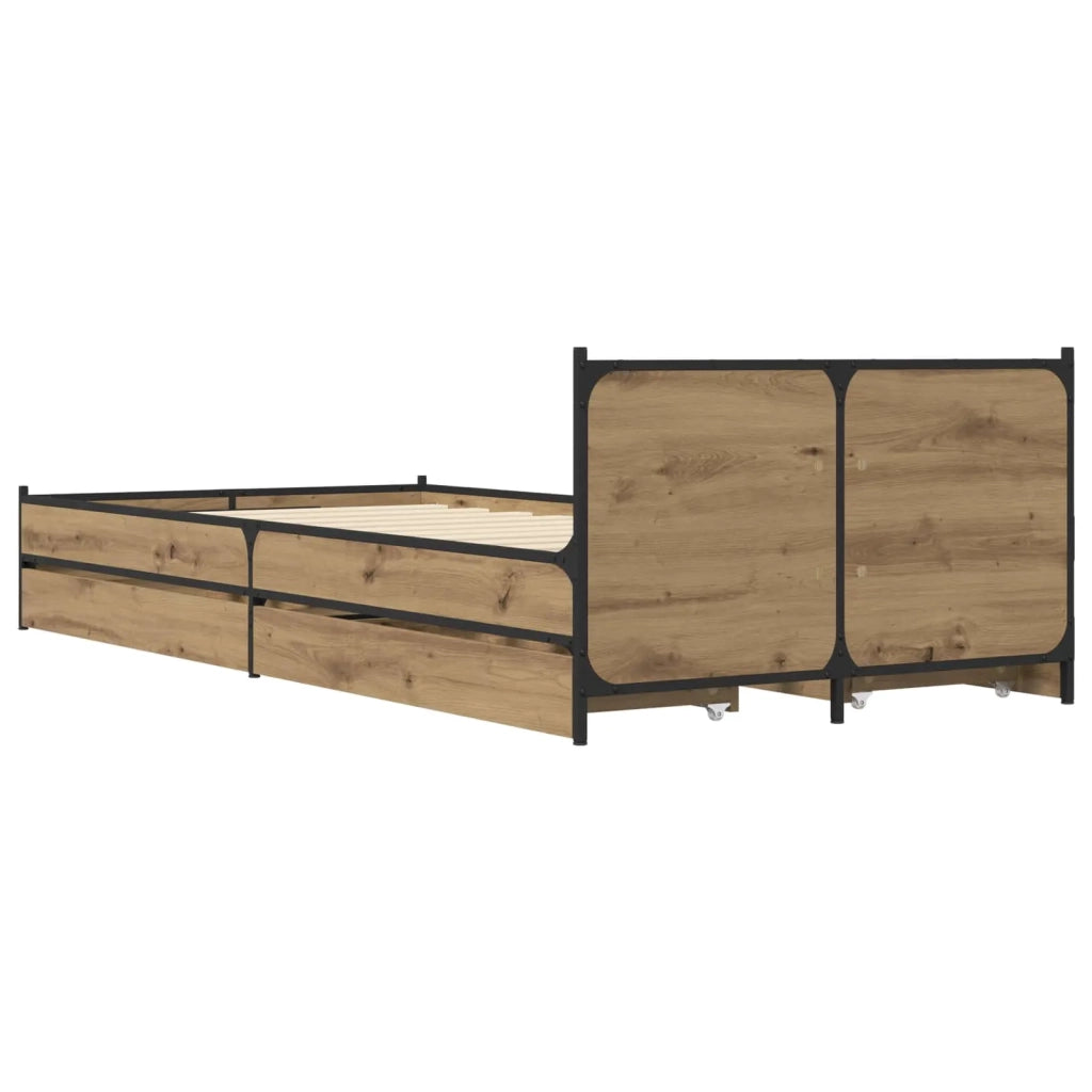 Struttura letto con testata Rovere Artigianale 80 x 200 cm 3429698