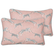 Set di 2 cuscini sparsi in cotone rosa 30 x 50 cm Motivo ghepardo stampato