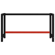 Telaio per Banco da Lavoro in Metallo 150x57x79 cm Nero e Rosso CFW4480472