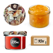 KADAX Barattoli Tartu 235ml 10pz 82mm + coperchi "Funghi"
