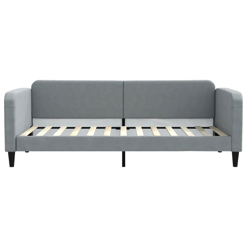 Divano Letto con Materasso Grigio Chiaro 90x200 cm in Tessuto 3196798