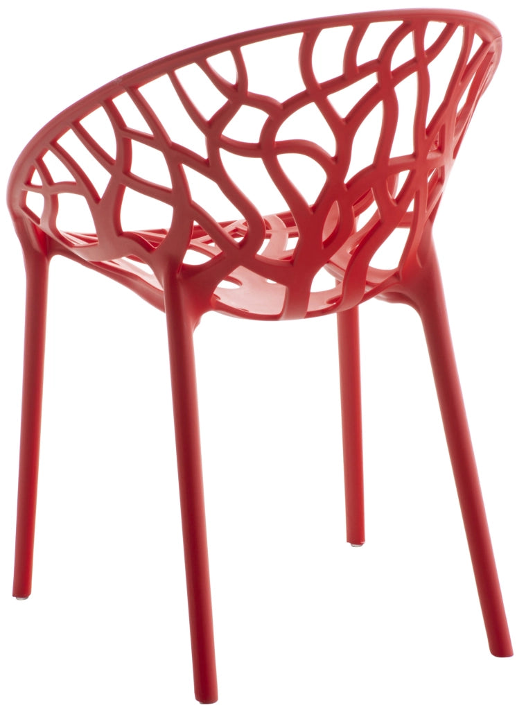 Set 4 sedie da giardino HOPE rosso