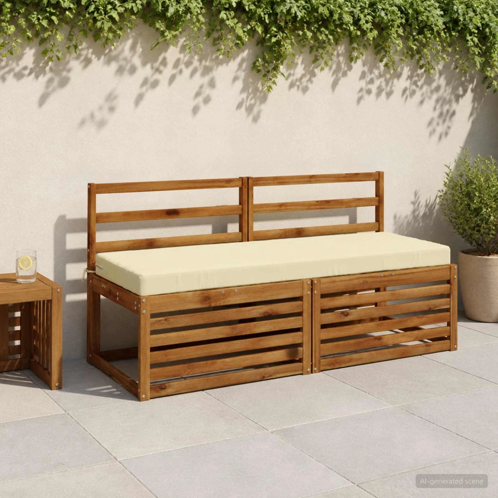Cuscini per Panchina a 2 Pezzi SOEST 2 pz 100% Poliestere Crema 950275