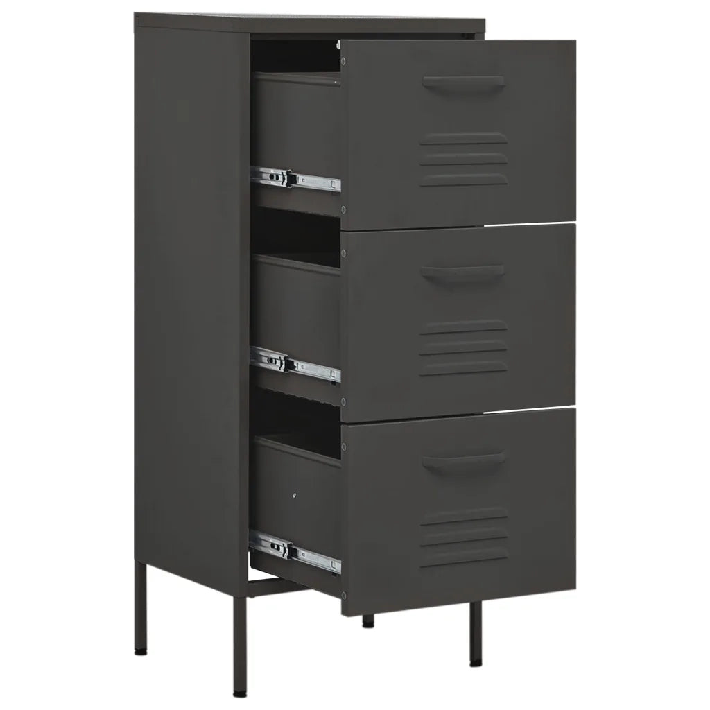Armadietto Antracite 42,5x35x101,5 cm in Acciaio 336186