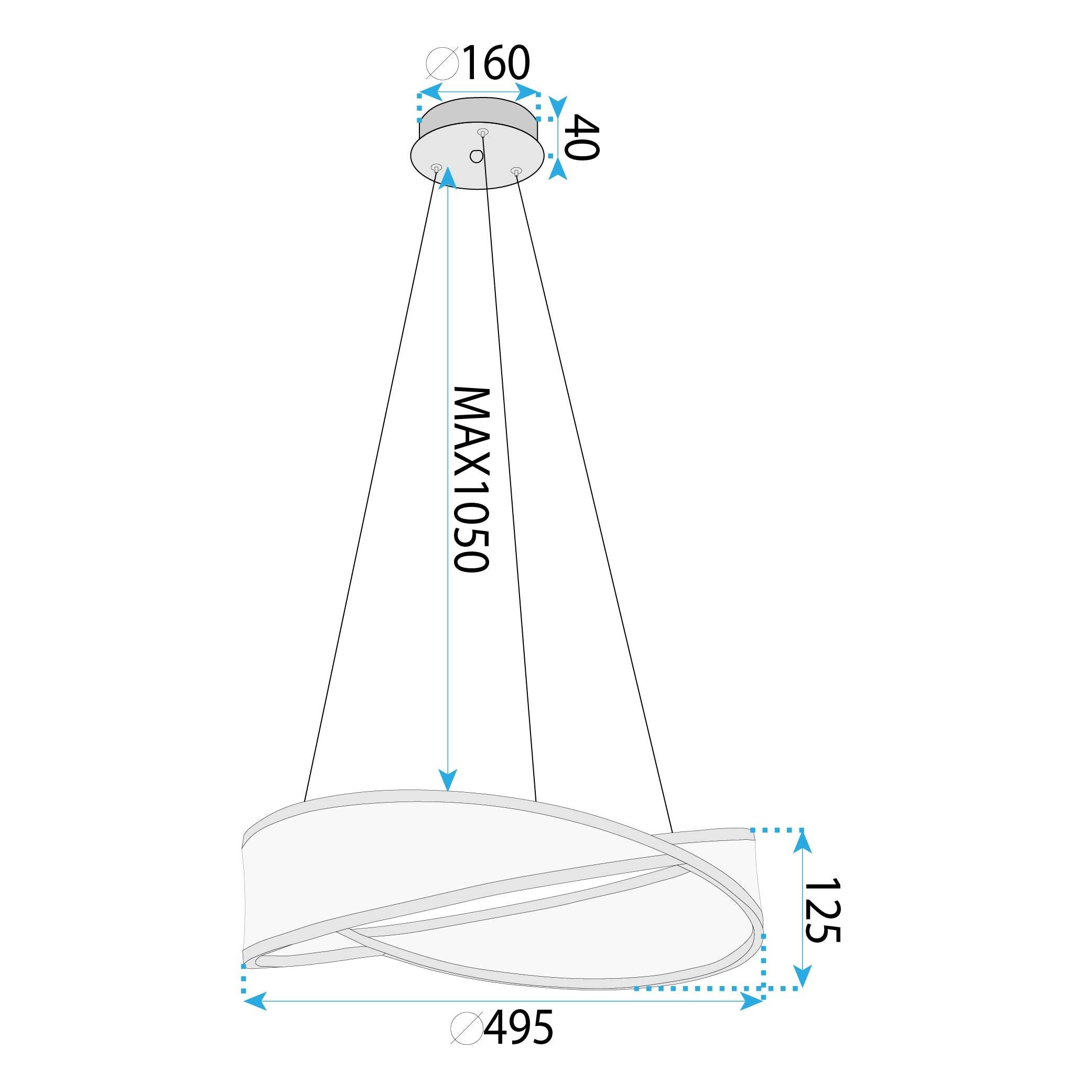 Lampada Da Soffitto G136-cp 50cm Gold
