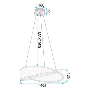 Lampada Da Soffitto G136-cp 50cm Gold