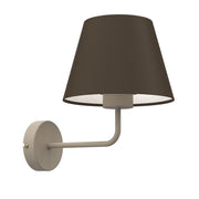 Applique da parete Arden 1xE27 beige marrone acciaio
