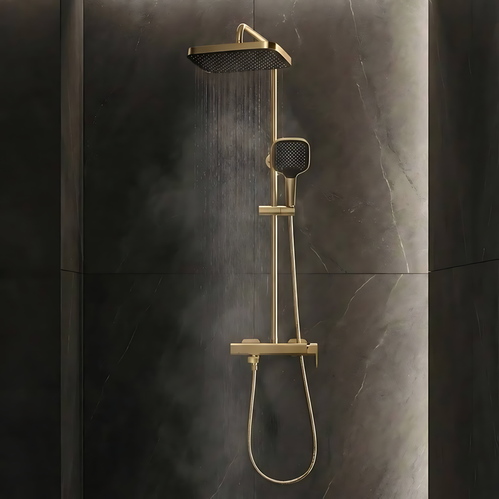 Set Doccia Rea Arlo Brush Gold