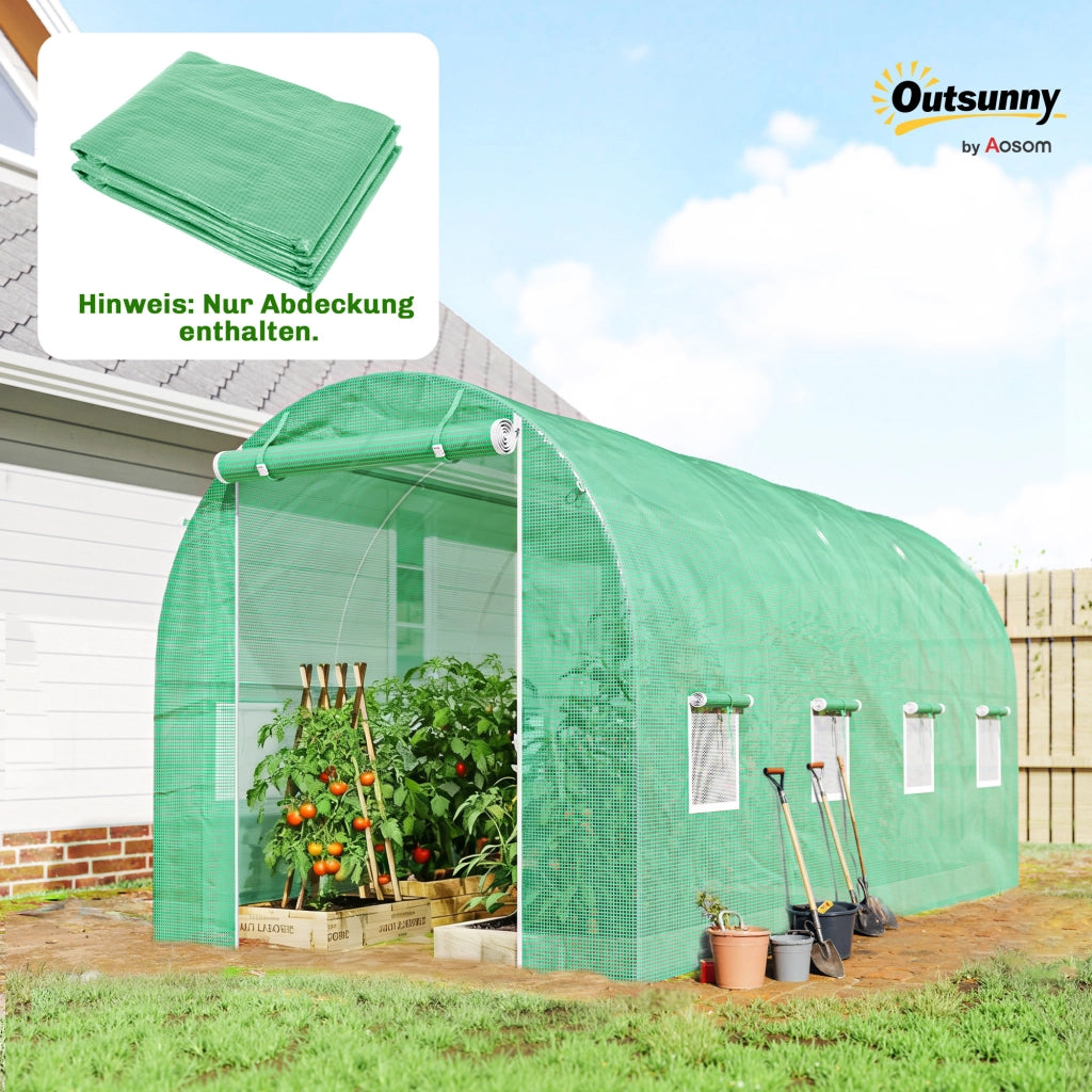 Serra da giardino ¨C zephmum ¨C verde 4x2m con porta e 8 finestre