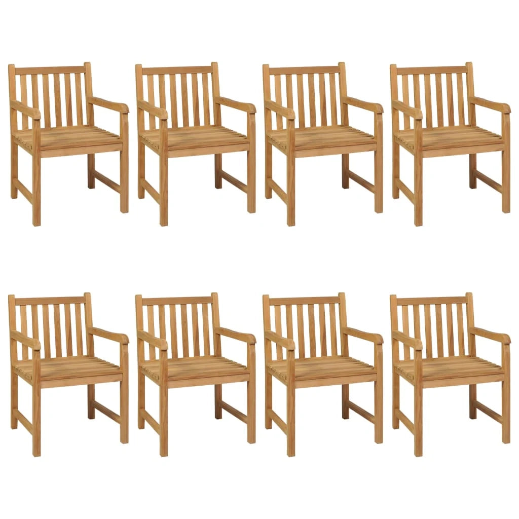 Set da pranzo da giardino per esterni da 9 pezzi legno massello di teak 02_0014086