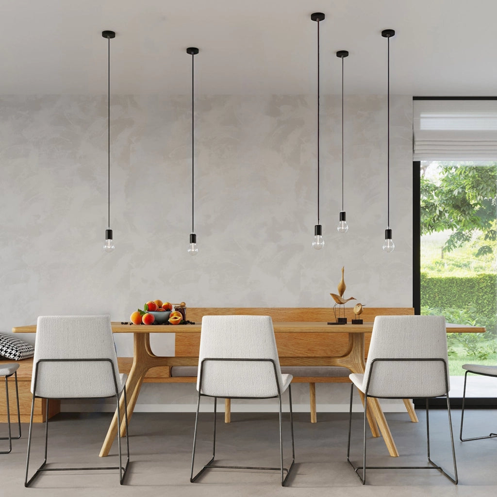 Lampada sospensione Nikolo nera metallo E27 Pure Lume